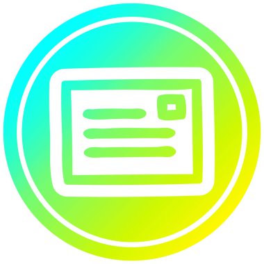 soğuk degrade spektrumda zarf harf dairesel