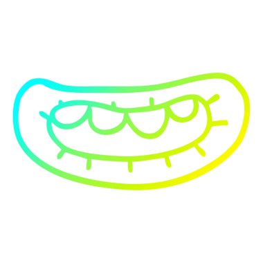 soğuk degrade çizgi çizim karikatür ağız