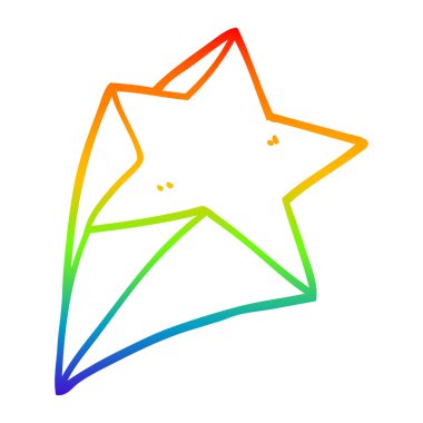 gökkuşağı gradyan çizgi çizim karikatür yıldız