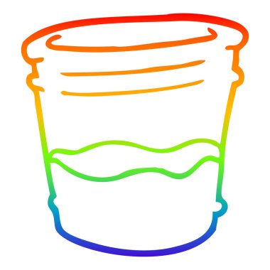 gökkuşağı degrade çizgi çizim karikatür cam içki