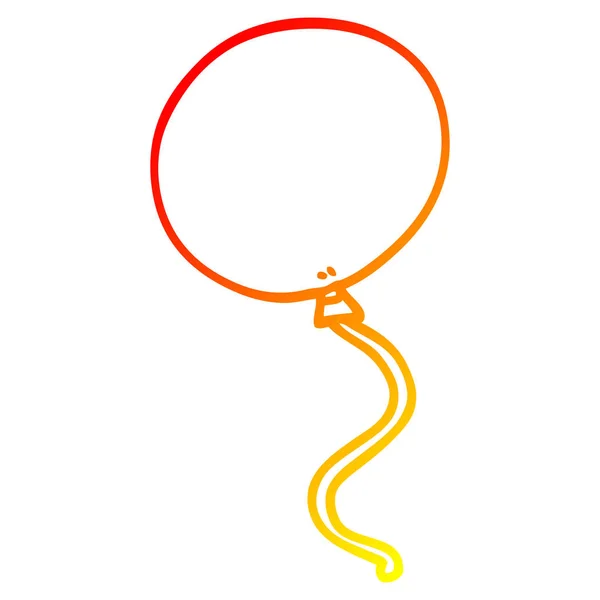 Chaud gradient ligne dessin ballon dessin animé — Image vectorielle