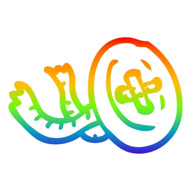 gökkuşağı gradyan çizgi çizim karikatür düğmesi