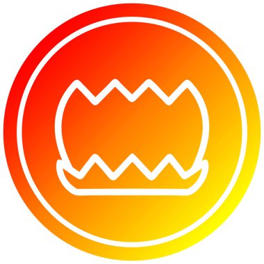 sıcak degrade spektrumda nilüfer çiçek dairesel