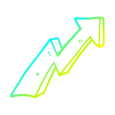 soğuk degrade çizgi çizim karikatür iş büyüme ok