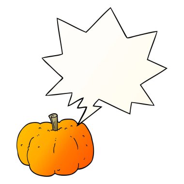 karikatür kabak ve konuşma balcı pürüzsüz degrade tarzında