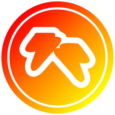 sıcak degrade spektrumda dairesel yıldırımlar