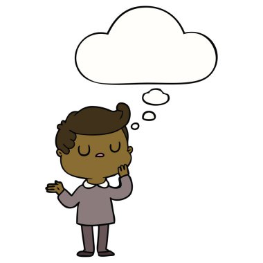 çizgi film adam merak ve düşünce balonu