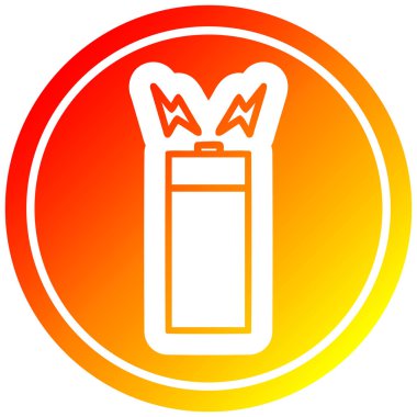 sıcak degrade spektrumda pil dairesel