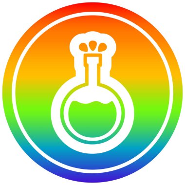 gökkuşağı spektrumunda bilim deneyi dairesel