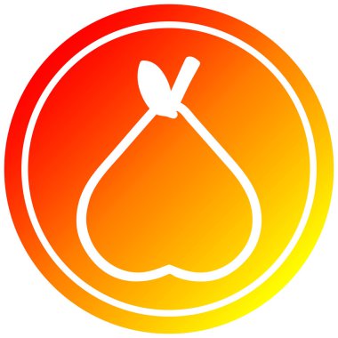 sıcak degrade spektrumda organik armut dairesel