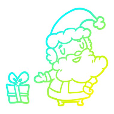 soğuk degrade çizgi mevcut noel baba çizim