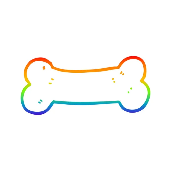 虹のグラデーションライン描画漫画の骨 — ストックベクタ