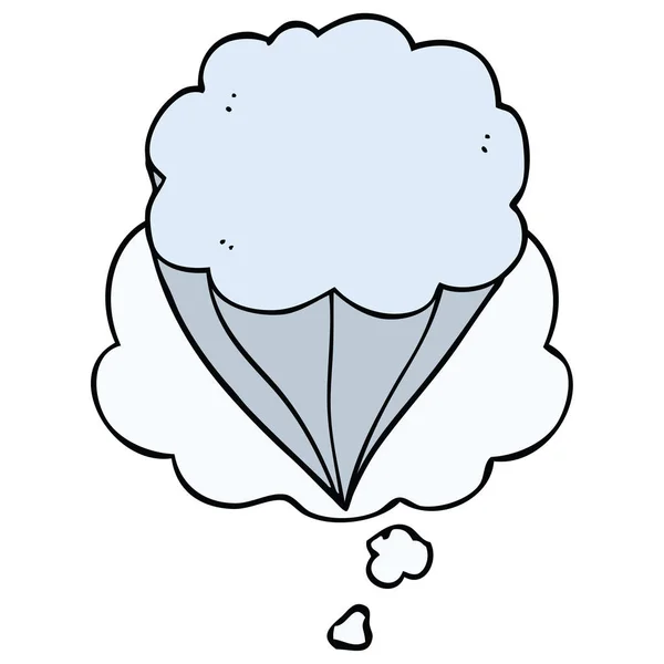 Cartoon Cloud-symbol och tankebubbla — Stock vektor