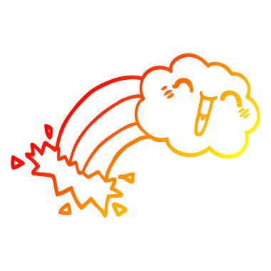 sıcak degrade çizgi çizim karikatür gökkuşağı yağmur bulutu