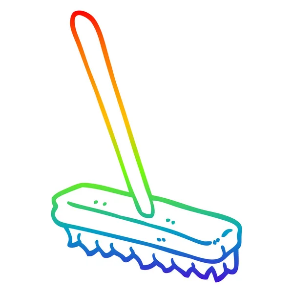 虹のグラデーションライン描画漫画スイープブラシ — ストックベクタ