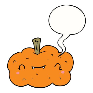 karikatür kabak ve konuşma balonu