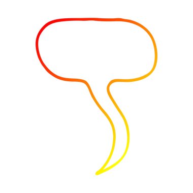 sıcak degrade çizgi çizim karikatür konuşma balonu