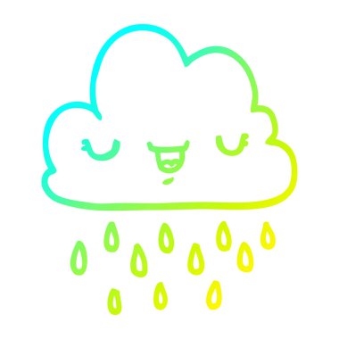 soğuk degrade çizgi çizim karikatür fırtına bulut