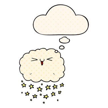 çizgi film bulutu ve çizgi roman tarzında düşünce balonu