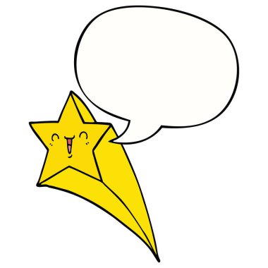 çizgi film çekim yıldız ve konuşma balonu