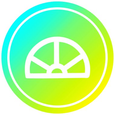 soğuk degrade spektrumda protractor matematik ekipman dairesel