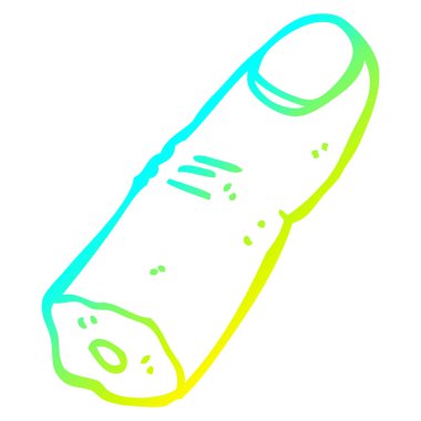 soğuk degrade çizgi çizim karikatür kopmuş parmak