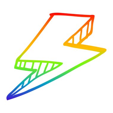 gökkuşağı degrade çizgi çizim karikatür yıldırım