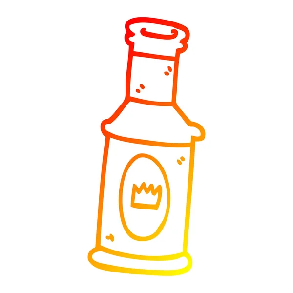 Chaud gradient ligne dessin dessin animé boisson alcoolisée — Image vectorielle