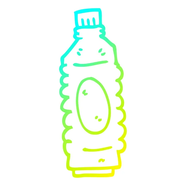 Froid gradient ligne dessin dessin animé boissons bouteille — Image vectorielle