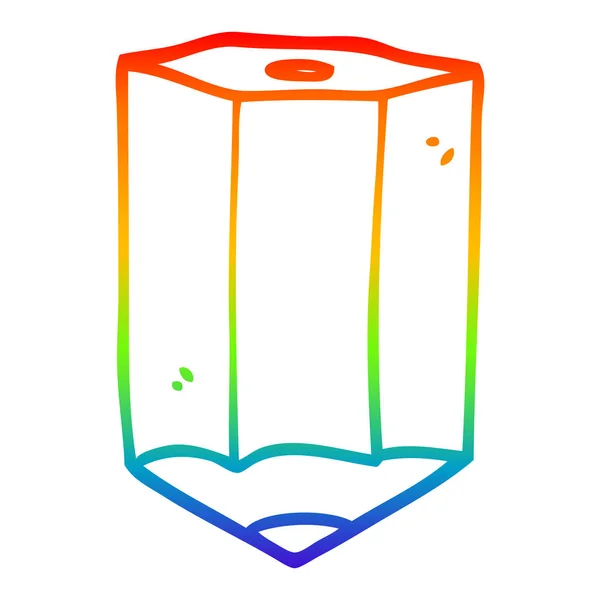 Linea gradiente arcobaleno disegno fumetto matita colorata — Vettoriale Stock