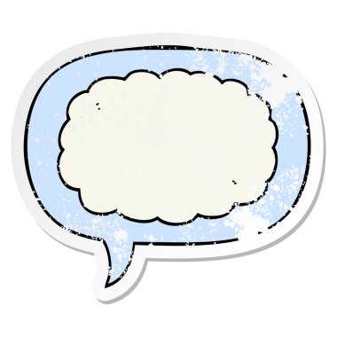 karikatür bulut ve konuşma balonu sıkıntılı etiket