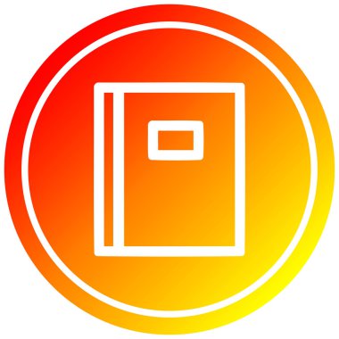 sıcak degrade spektrumda not defteri dairesel