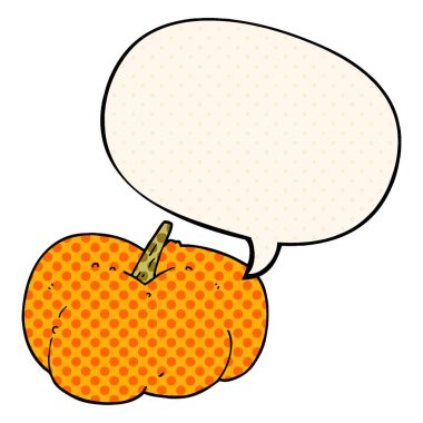 çizgi roman tarzında karikatür kabak kabak ve konuşma balonu