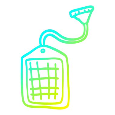 soğuk degrade çizgi çizim karikatür drawstring çay poşeti