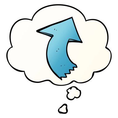 çizgi film işaret ok ve pürüzsüz degrade sty düşünce balonu