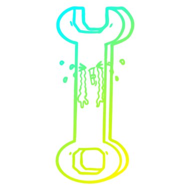 soğuk degrade çizgi çizim karikatür spanner