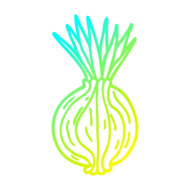 soğuk degrade çizgi çizim karikatür soğan filizlenme