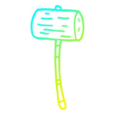 soğuk degrade çizgi çizim karikatür tokmak