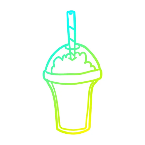 Koude gradiënt lijntekening smoothie — Stockvector