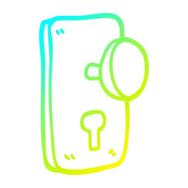 soğuk degrade çizgi çizim karikatür kapı kolu