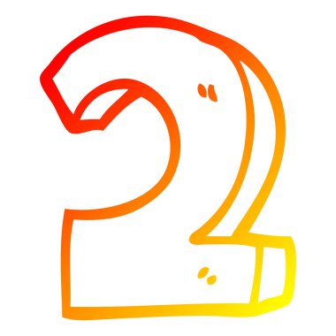 sıcak degrade çizgi çizim karikatür sayısı iki