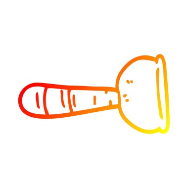 sıcak degrade çizgi çizim karikatür tuvalet piston