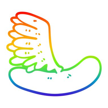 gökkuşağı gradyan çizgi çizim karikatür hot dog