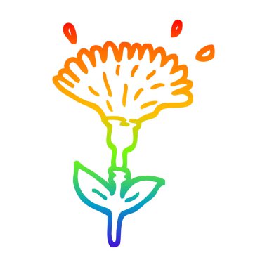 gökkuşağı gradyan çizgi çizim karikatür karahindiba açılış