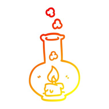 sıcak degrade çizgi çizim karikatür eski cam fırtına lambası