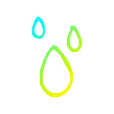 soğuk degrade çizgi çizim karikatür yağmur damlaları