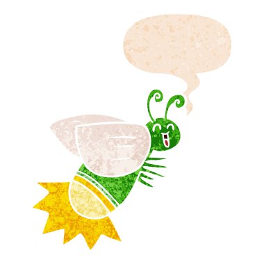 retro dokulu tarzda karikatür kızdırma hata ve konuşma balonu