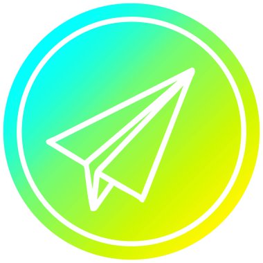 soğuk degrade spektrumda kağıt düzlem dairesel