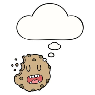 karikatür çerez ve düşünce balonu