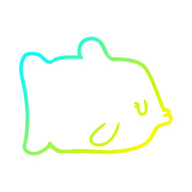 soğuk degrade çizgi çizim karikatür balık